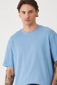 T-shirt bawełniany męski gładki kolor niebieski niebieski RS25.TSMA01
