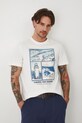 T-shirt bawełniany męski z kolekcji Medicine x Słowiński Park Narodowy kolor biały RS25.TSMA51 biały RS25