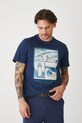T-shirt bawełniany męski z kolekcji Medicine x Słowiński Park Narodowy kolor granatowy RS25.TSMA51 granatowy RS25