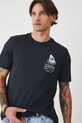 T-shirt bawełniany męski Jaws kolor granatowy RS25.TSMA79 granatowy RS25
