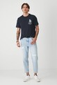 Odzież T-shirt bawełniany męski Jaws kolor granatowy RS25.TSMA79 granatowy