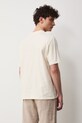 Odzież T-shirt bawełniany męski z elastanem prążkowany kolor beżowy RS25.TSMB05 beżowy