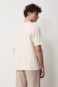Odzież T-shirt bawełniany męski z elastanem prążkowany kolor beżowy RS25.TSMB05 beżowy