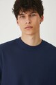 T-shirt bawełniany męski z elastanem prążkowany kolor granatowy granatowy RS25.TSMB05