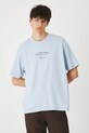 Odzież T-shirt bawełniany męski interlock kolor niebieski RS25.TSMB08 niebieski