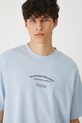 T-shirt bawełniany męski interlock kolor niebieski niebieski RS25.TSMB08