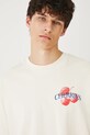 T-shirt bawełniany męski z nadrukiem kolor beżowy beżowy RS25.TSMB13