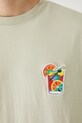 T-shirt bawełniany męski z ozdobną aplikacją kolor zielony RS25.TSMB23 zielony