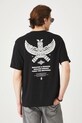 Odzież T-shirt bawełniany męski z nadrukiem kolor czarny RS25.TSMC17 czarny