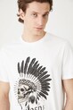 T-shirt bawełniany męski z nadrukiem biały RS25.TSMC18