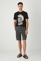 T-shirt bawełniany męski z nadrukiem RS25.TSMC18 czarny RS25