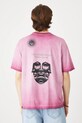 T-shirt bawełniany męski Tattoo Art by Michał Kidacki RS25.TSMC56 różowy
