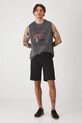 T-shirt bawełniany męski bez rękawów z efektem sprania kolor szary RS25.TTMA30 szary RS25