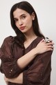 Medicine bluzka damska z lyocellem brązowy RS26-BDD701