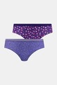Figi damskie bawełniane z elastanem 2-pack fioletowy RS26-BID704