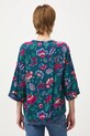 Odzież Bluzka damska z wiskozy w kwiaty RS26-BKD030 turkusowy