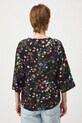 Odzież Bluzka damska z wiskozy w kwiaty RS26-BKD030 czarny