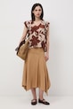 Medicine bluzka damska z wiskozy RS26-BKD071 beżowy RS26