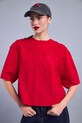 Medicine bluzka damska bawełniana RS26-BKD421 czerwony RS26