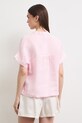 Odzież Bluzka koszulowa damska lniana gładka RS26-BKD900 różowy