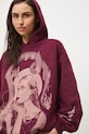 Mikina s kapucňou dámska bavlnená RS26-BLD450 burgundské