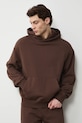 Medicine bluza z kapturem męska bawełniana brązowy RS26-BLM030