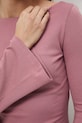 Longsleeve damski gładki z modalem RS26-BUD012 różowy