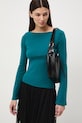 Longsleeve damski gładki z modalem RS26-BUD012 turkusowy RS26