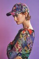 Czapka z daszkiem damska z kolekcji Eviva L'arte wzorzyste multicolor RS26-CAD251