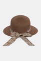 Akcesoria Medicine kapelusz damski pleciony RS26-CAD718 brązowy