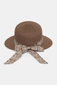 Akcesoria Medicine kapelusz damski pleciony RS26-CAD718 brązowy