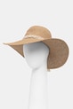 Kapelusz z szerokim rondem damski pleciony handmade RS26-CAD900 beżowy RS26