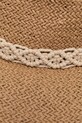 Kapelusz z szerokim rondem damski pleciony handmade beżowy RS26-CAD900