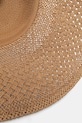 Kapelusz z szerokim rondem damski pleciony handmade RS26-CAD914 beżowy