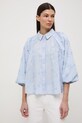 Medicine koszula damska bawełniana niebieski RS26-KDD500