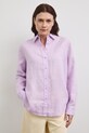 Medicine koszula damska lniana RS26-KDD700 fioletowy RS26