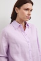 Medicine koszula damska lniana fioletowy RS26-KDD700
