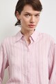 Koszula damska z wiskozą różowy RS26-KDD805