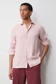 Koszula męska lniana RS26-KDM071 różowy RS26