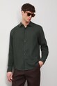 Koszula męska lniana RS26-KDM071 zielony RS26