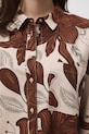 Koszula damska z wiskozą w kwiaty RS26-KKD070 beżowy