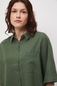 Koszula damska z lnem gładka zielony RS26-KKD700