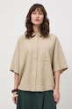 košile dámská se lnem hladká béžová RS26-KKD700