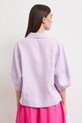 Odzież Koszula damska lniana gładka RS26-KKD901 fioletowy