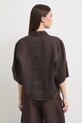 Odzież Koszula damska lniana gładka RS26-KKD901 brązowy
