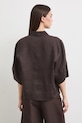 Odzież Koszula damska lniana gładka RS26-KKD901 brązowy