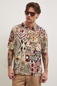 Koszula męska z wiskozy RS26-KKM802 multicolor RS26