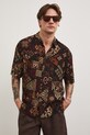 Koszula męska z wiskozy RS26-KKM802 multicolor RS26