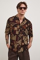 Koszula męska z wiskozy RS26-KKM802 multicolor RS26