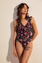 Jednodielne plavky dámske s volánom s kvetmi RS26-KSD903 viacfarebná RS26
